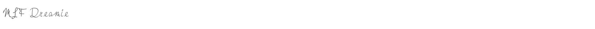 Sample characters MTF Dreamie Font